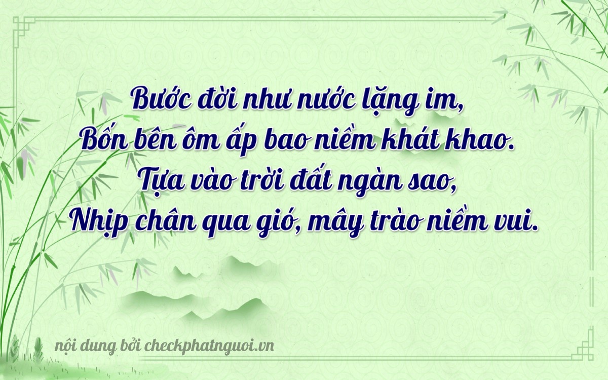 Bài thơ ý nghĩa cho <b>biển số 60K-38042</b> tại website checkphatnguoi.vn