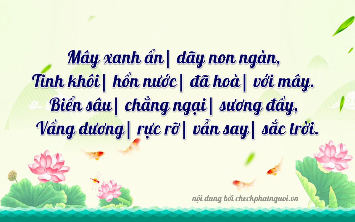 Bài thơ ý nghĩa cho <b>biển số 60K-38760</b> tại website checkphatnguoi.vn