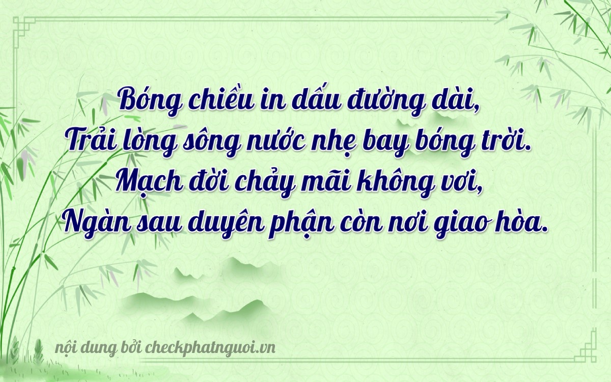 Bài thơ ý nghĩa cho <b>biển số 60K-44411</b> tại website checkphatnguoi.vn