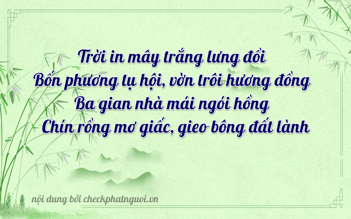 Bài thơ ý nghĩa cho <b>biển số 60K-45399</b> tại website checkphatnguoi.vn