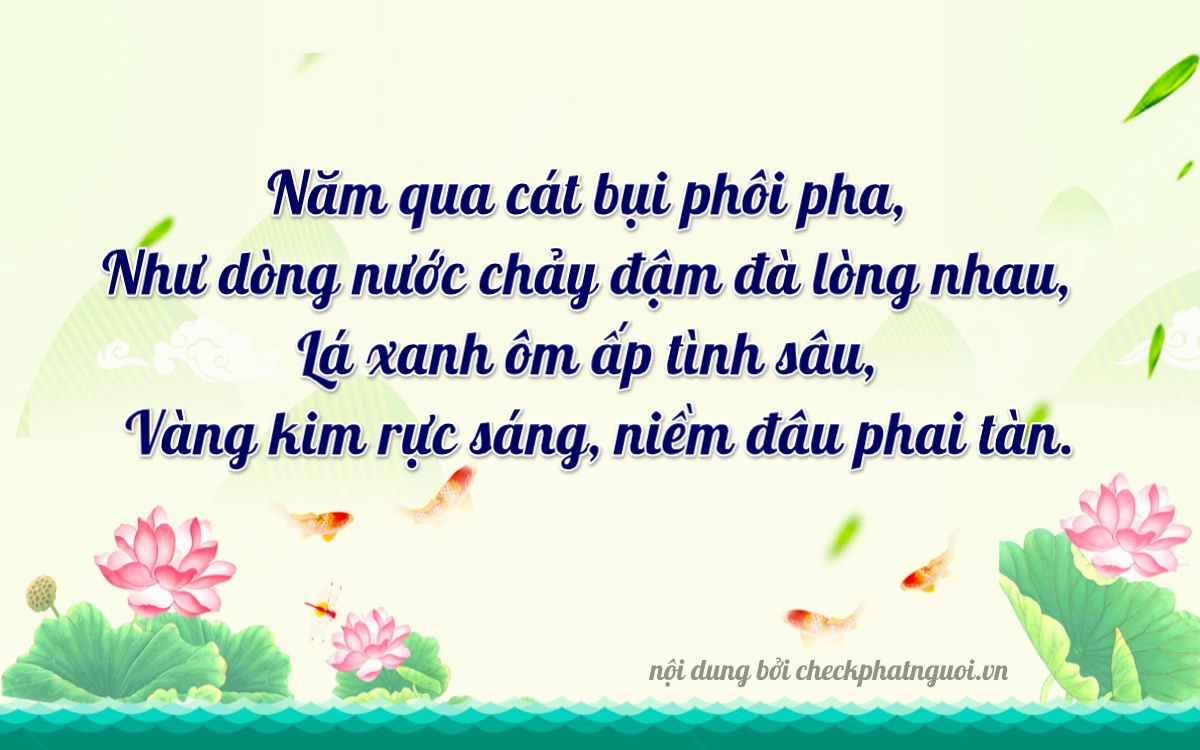 Bài thơ ý nghĩa cho <b>biển số 60K-50563</b> tại website checkphatnguoi.vn