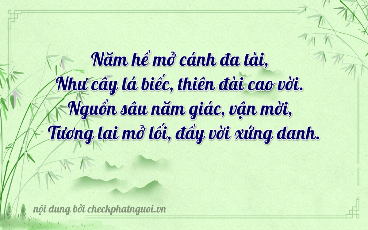 Bài thơ ý nghĩa cho <b>biển số 60K-50801</b> tại website checkphatnguoi.vn