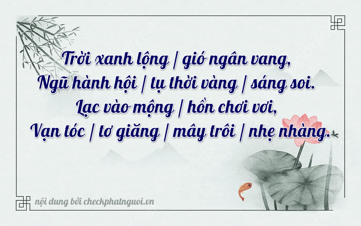 Bài thơ ý nghĩa cho <b>biển số 60K-51798</b> tại website checkphatnguoi.vn