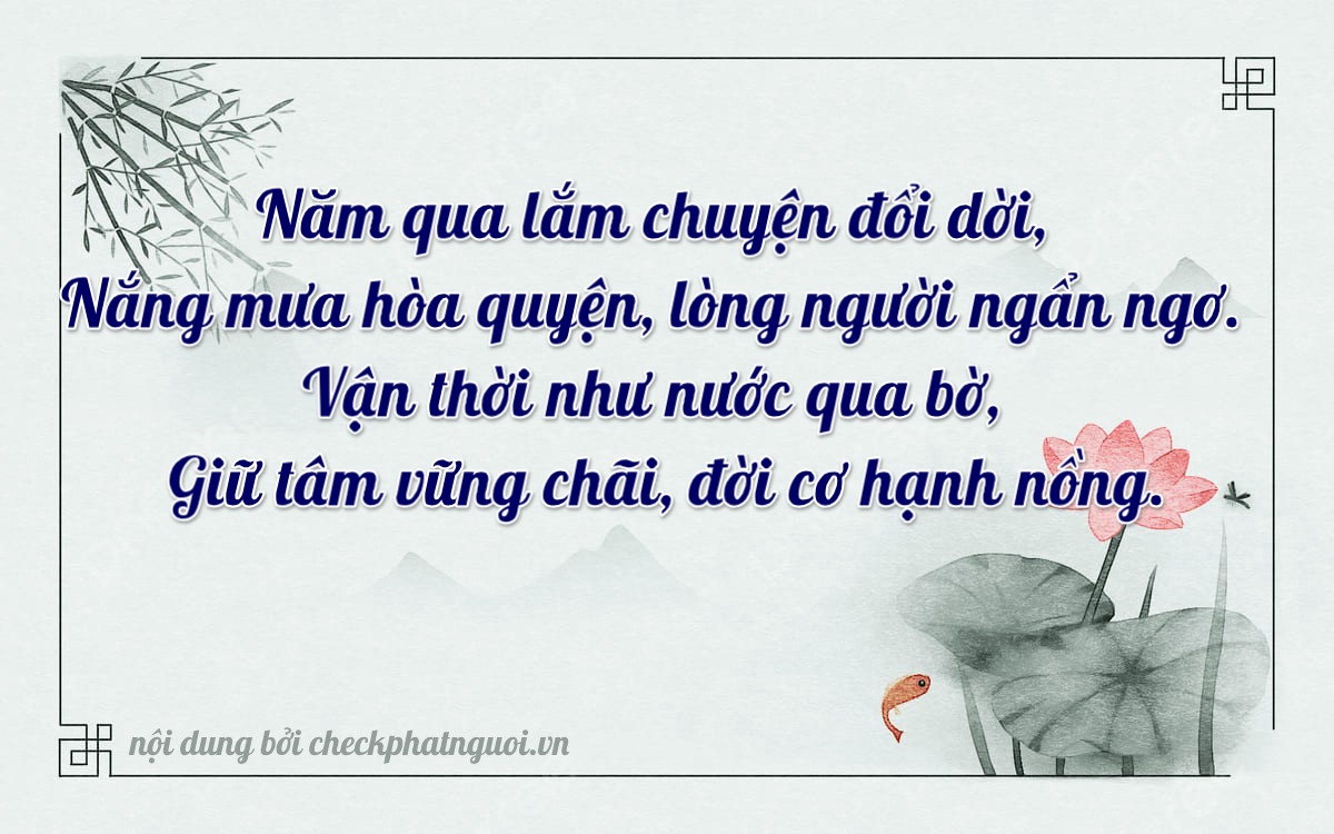 Bài thơ ý nghĩa cho <b>biển số 60K-53043</b> tại website checkphatnguoi.vn