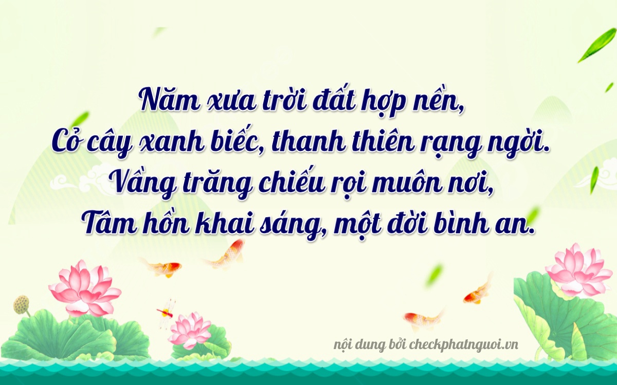 Bài thơ ý nghĩa cho <b>biển số 60K-53333</b> tại website checkphatnguoi.vn