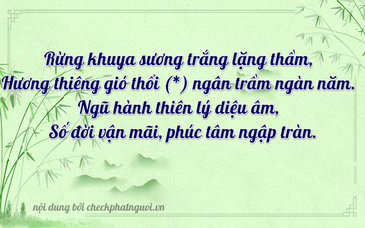 Bài thơ ý nghĩa cho <b>biển số 60K-53677</b> tại website checkphatnguoi.vn