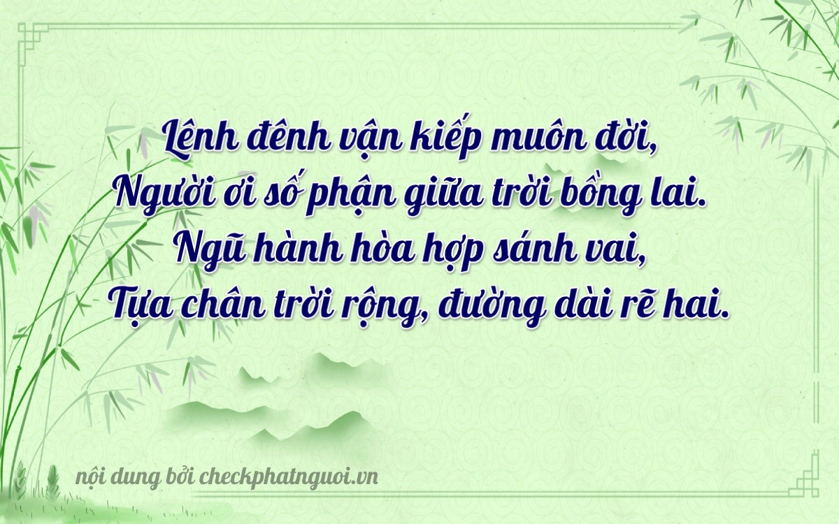 Bài thơ ý nghĩa cho <b>biển số 60K-58500</b> tại website checkphatnguoi.vn