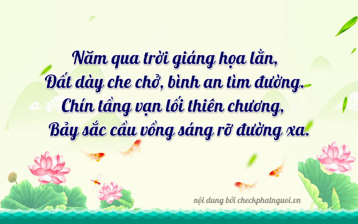 Bài thơ ý nghĩa cho <b>biển số 60K-58739</b> tại website checkphatnguoi.vn