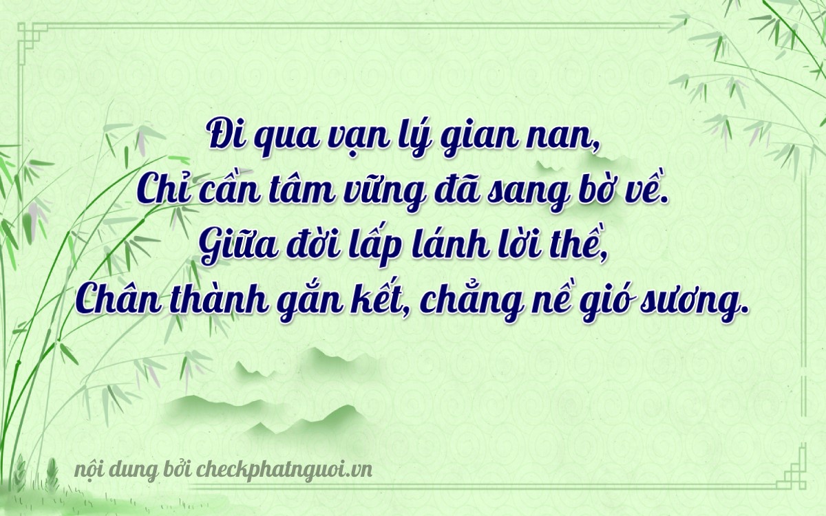 Bài thơ ý nghĩa cho <b>biển số 60K-61257</b> tại website checkphatnguoi.vn