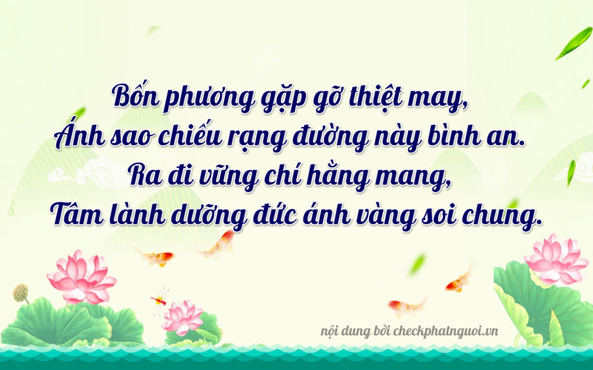 Bài thơ ý nghĩa cho <b>biển số 60K-64215</b> tại website checkphatnguoi.vn