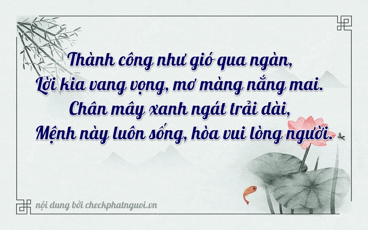 Bài thơ ý nghĩa cho <b>biển số 60K-69679</b> tại website checkphatnguoi.vn