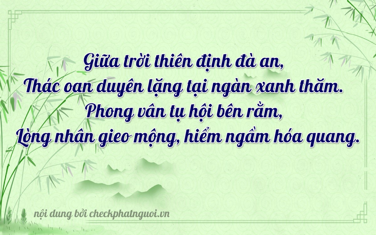 Bài thơ ý nghĩa cho <b>biển số 60K-74095</b> tại website checkphatnguoi.vn