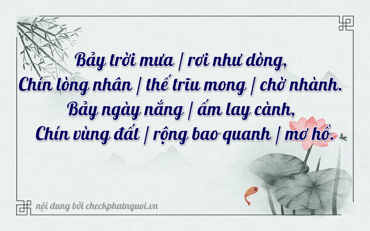 Bài thơ ý nghĩa cho <b>biển số 60K-77997</b> tại website checkphatnguoi.vn
