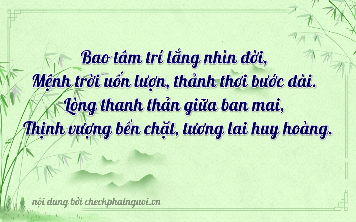 Bài thơ ý nghĩa cho <b>biển số 60K-82271</b> tại website checkphatnguoi.vn