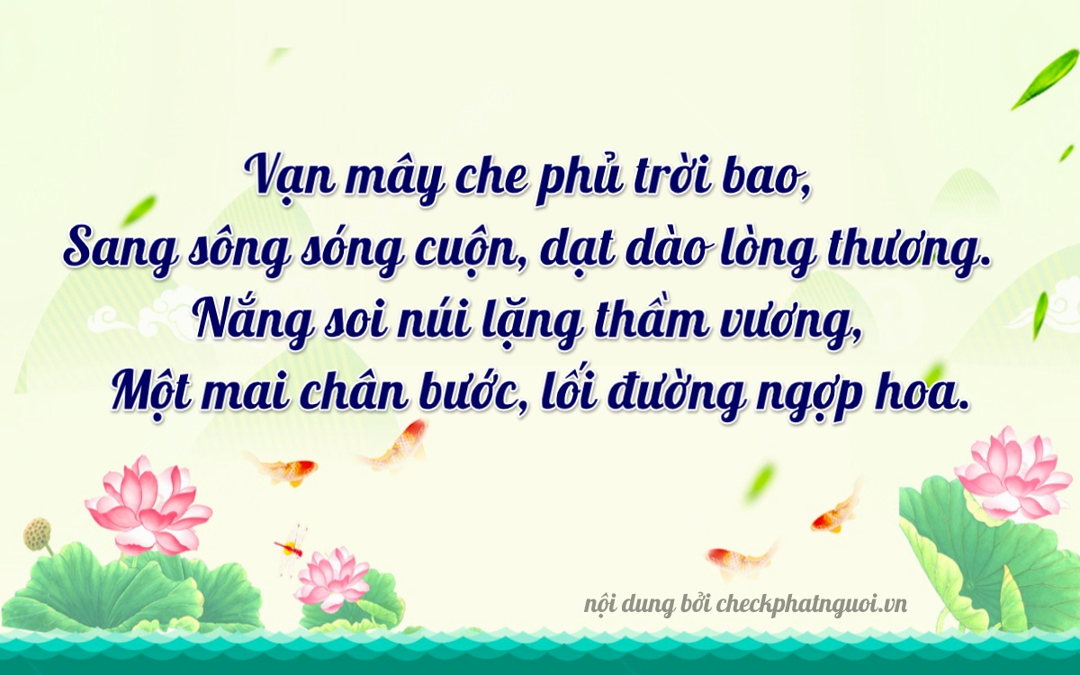 Bài thơ ý nghĩa cho <b>biển số 60K-83351</b> tại website checkphatnguoi.vn