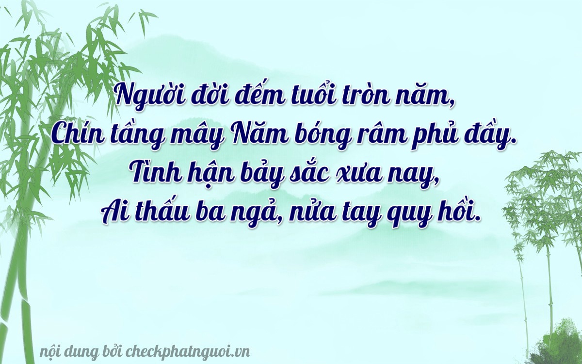 Bài thơ ý nghĩa cho <b>biển số 60K-95703</b> tại website checkphatnguoi.vn