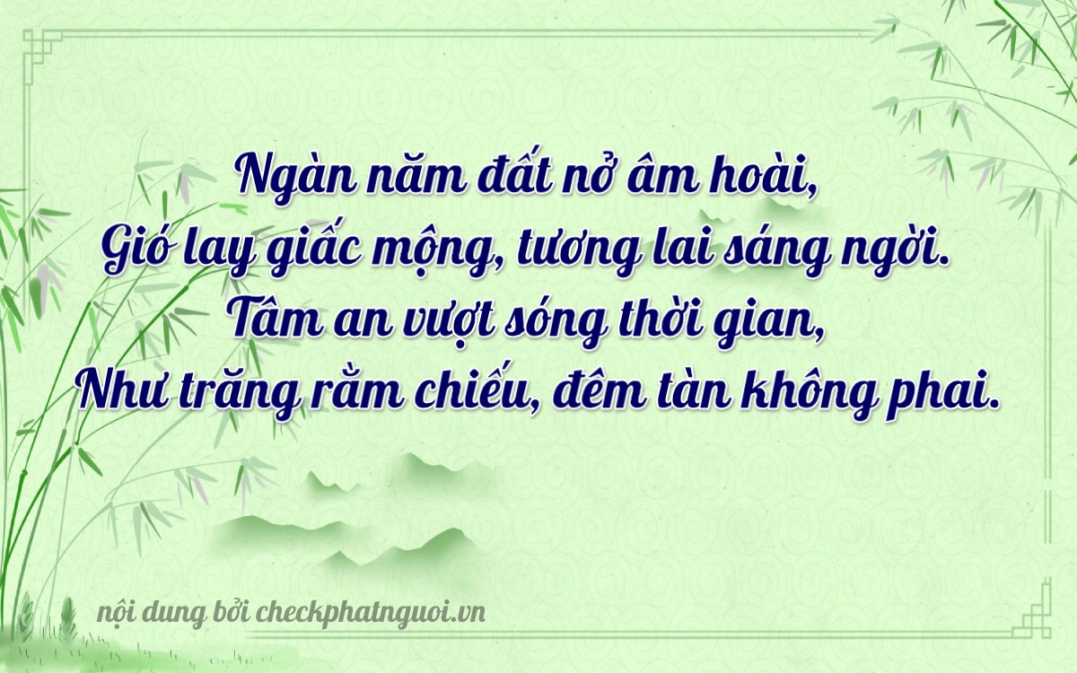Bài thơ ý nghĩa cho <b>biển số 60LD-02393</b> tại website checkphatnguoi.vn
