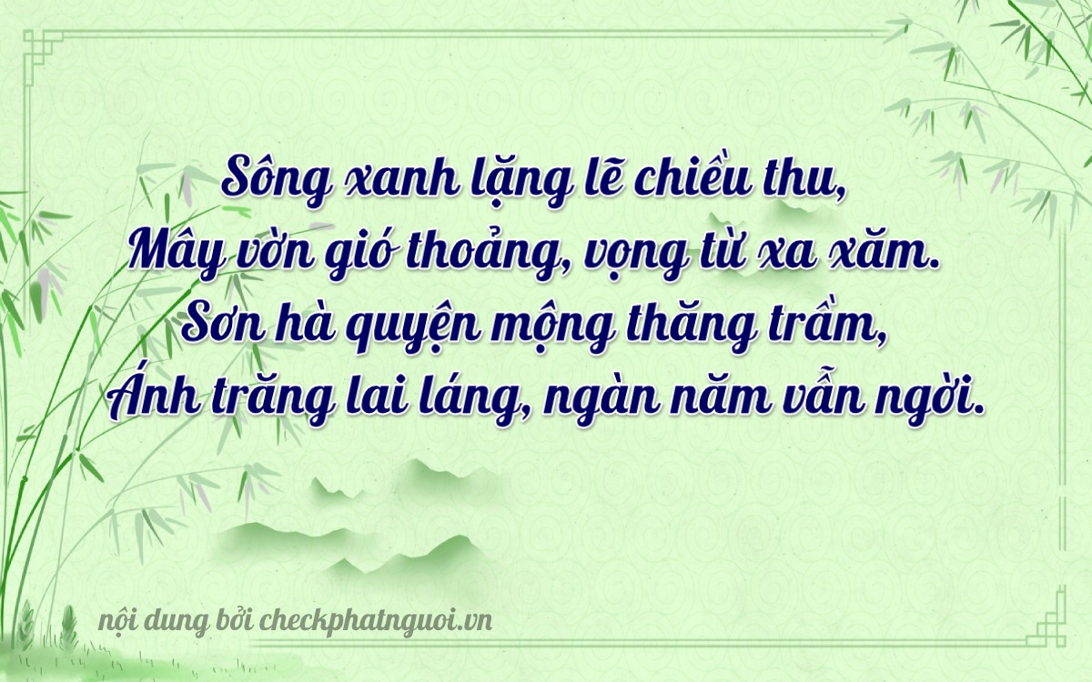 Bài thơ ý nghĩa cho <b>biển số 60LD-02488</b> tại website checkphatnguoi.vn