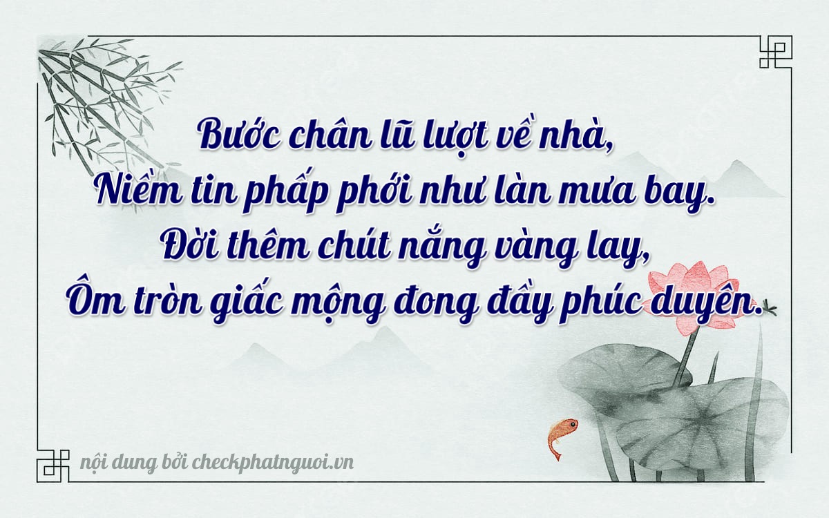 Bài thơ ý nghĩa cho <b>biển số 60N-3979</b> tại website checkphatnguoi.vn