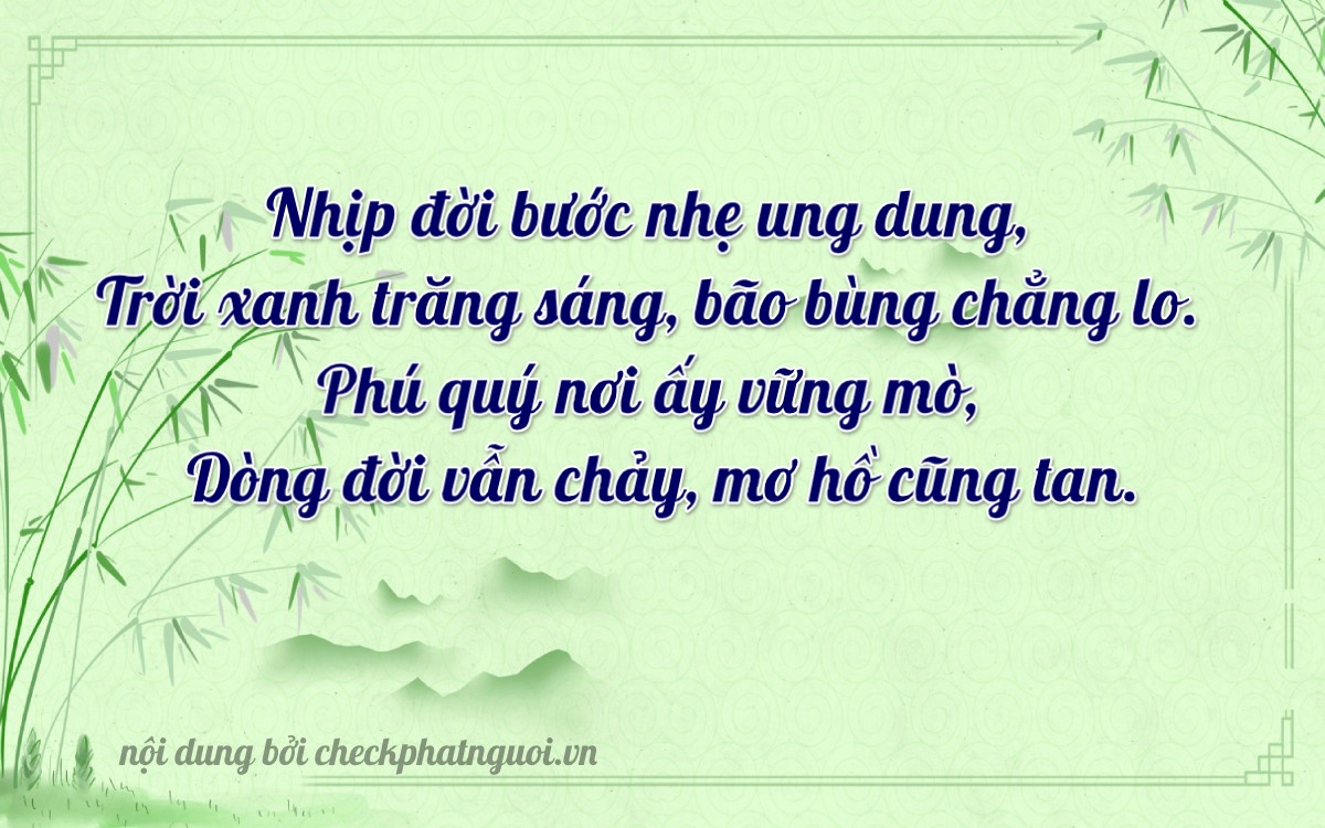 Bài thơ ý nghĩa cho <b>biển số 60N4-20622</b> tại website checkphatnguoi.vn