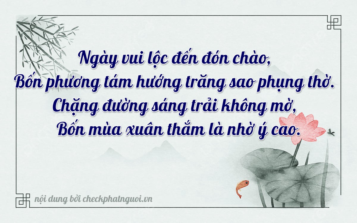 Bài thơ ý nghĩa cho <b>biển số 60P-1044</b> tại website checkphatnguoi.vn