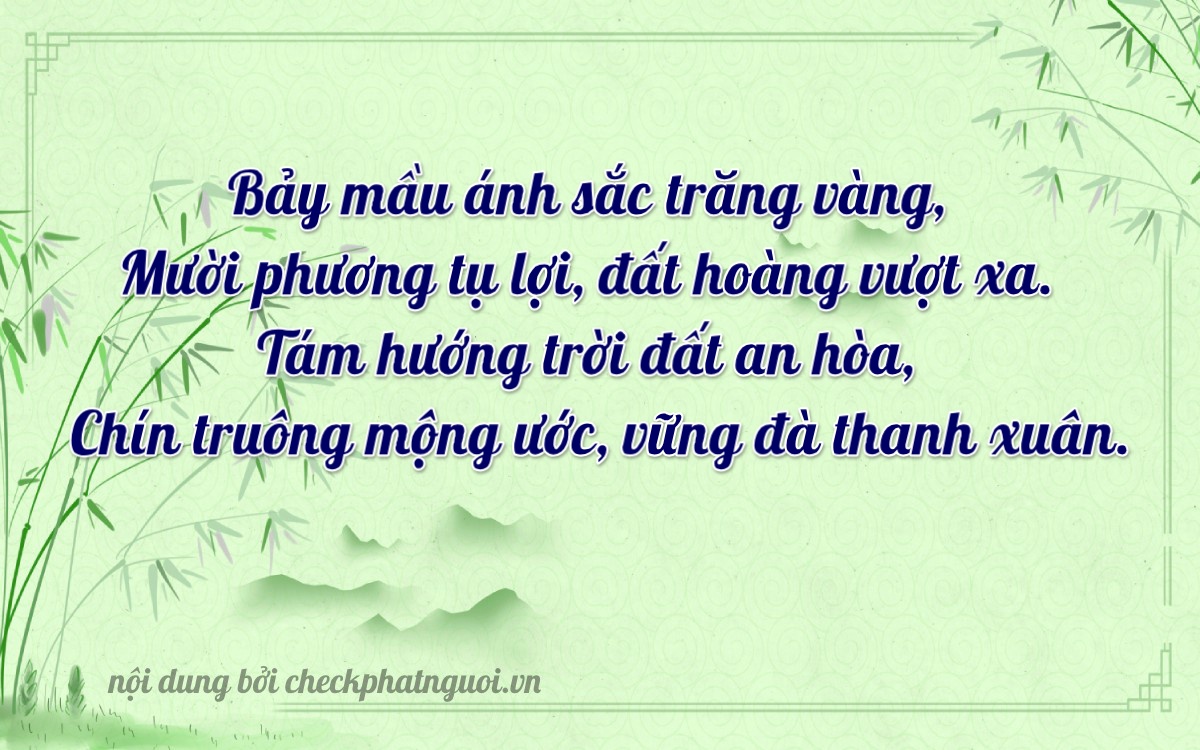 Bài thơ ý nghĩa cho <b>biển số 60S-78194</b> tại website checkphatnguoi.vn