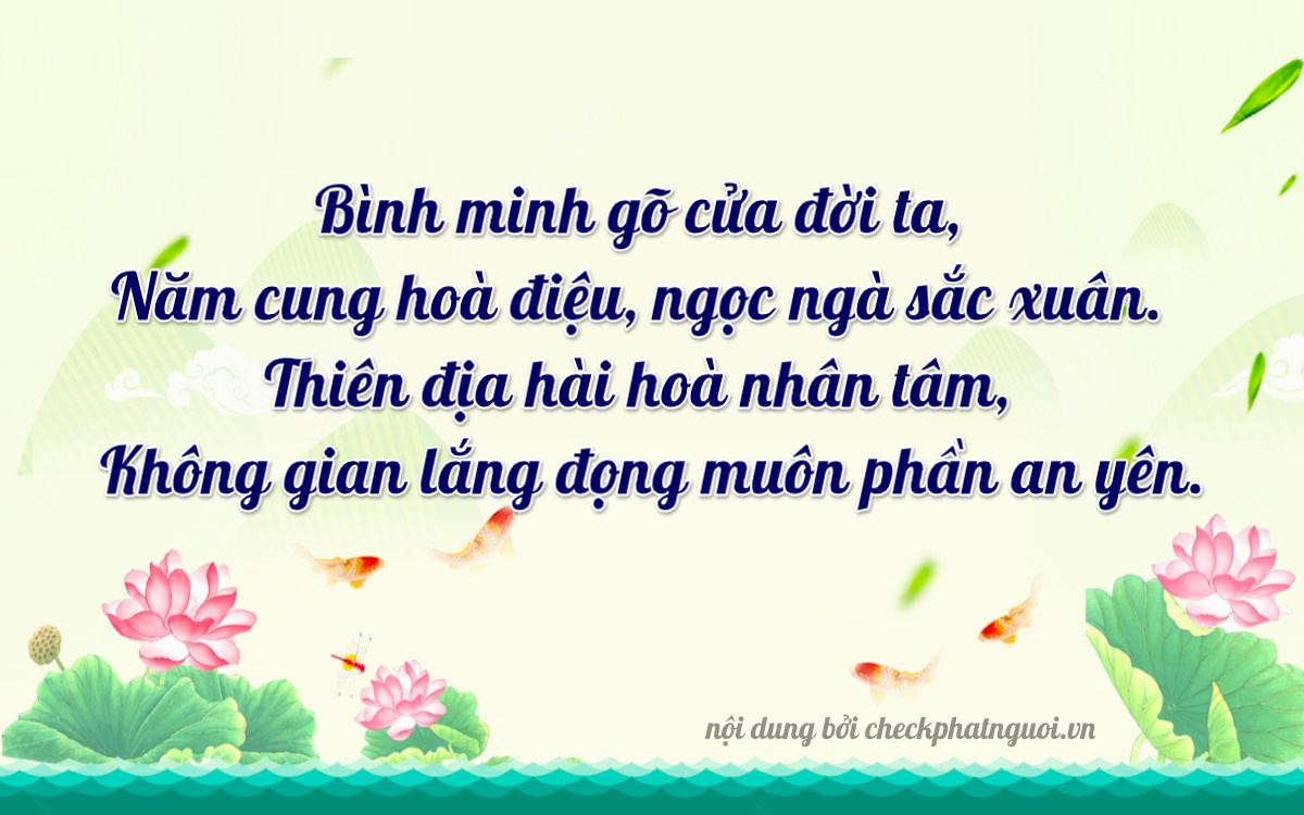 Bài thơ ý nghĩa cho <b>biển số 60V-5900</b> tại website checkphatnguoi.vn
