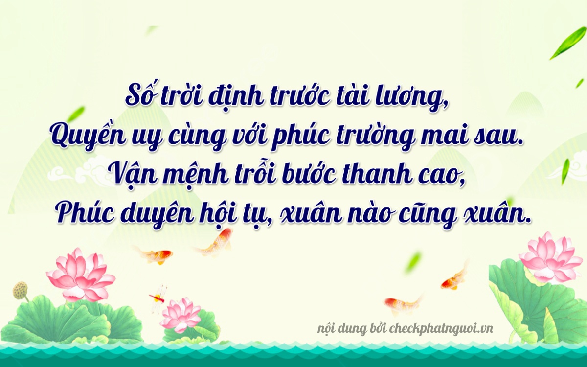 Bài thơ ý nghĩa cho <b>biển số 60V-90999</b> tại website checkphatnguoi.vn