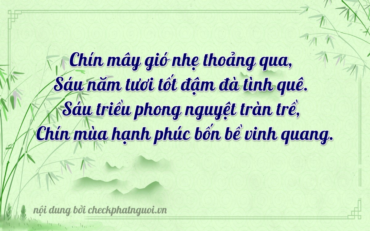 Bài thơ ý nghĩa cho <b>biển số 60V-96669</b> tại website checkphatnguoi.vn