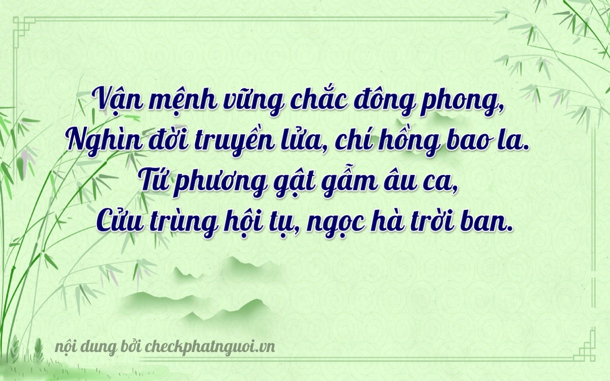 Bài thơ ý nghĩa cho <b>biển số 60V-9999</b> tại website checkphatnguoi.vn