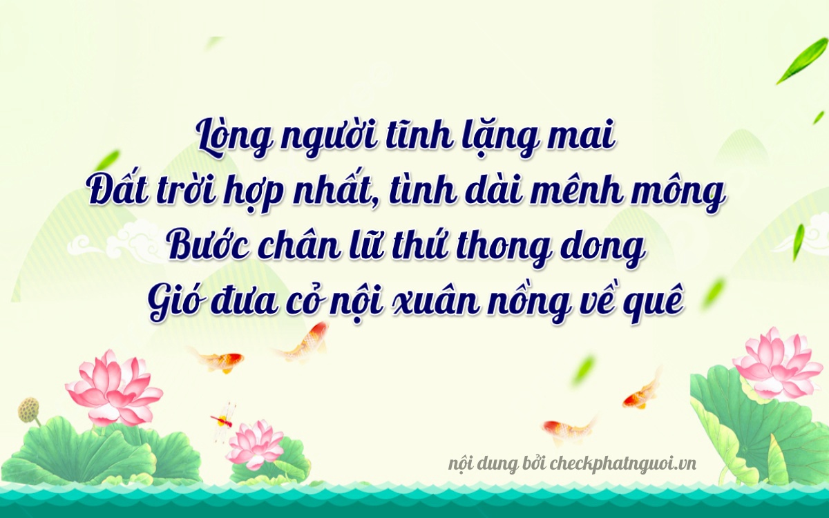 Bài thơ ý nghĩa cho <b>biển số 60Y-34843</b> tại website checkphatnguoi.vn