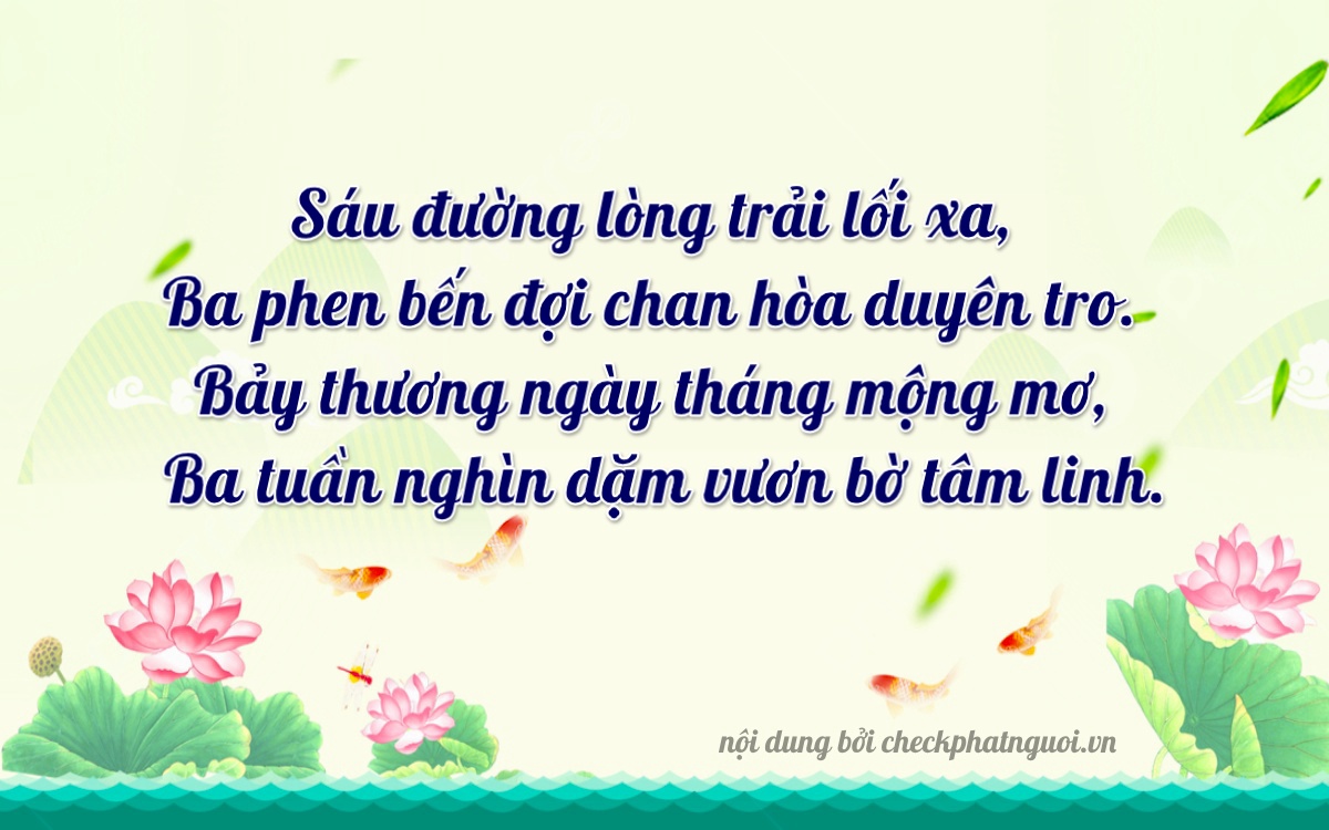 Bài thơ ý nghĩa cho <b>biển số 60Y-63773</b> tại website checkphatnguoi.vn