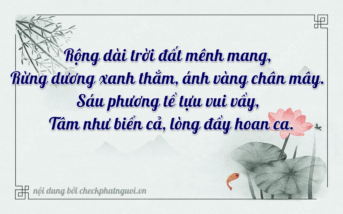 Bài thơ ý nghĩa cho <b>biển số 60Y-68761</b> tại website checkphatnguoi.vn