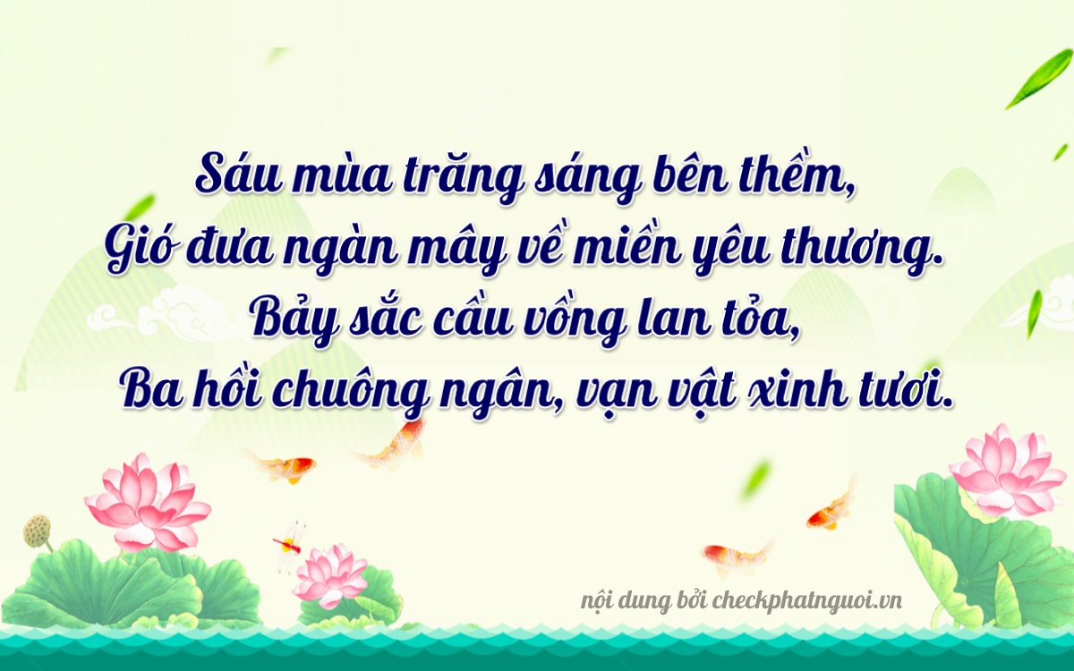 Bài thơ ý nghĩa cho <b>biển số 61738</b> tại website checkphatnguoi.vn