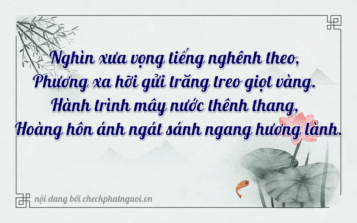 Bài thơ ý nghĩa cho <b>biển số 61A-00833</b> tại website checkphatnguoi.vn