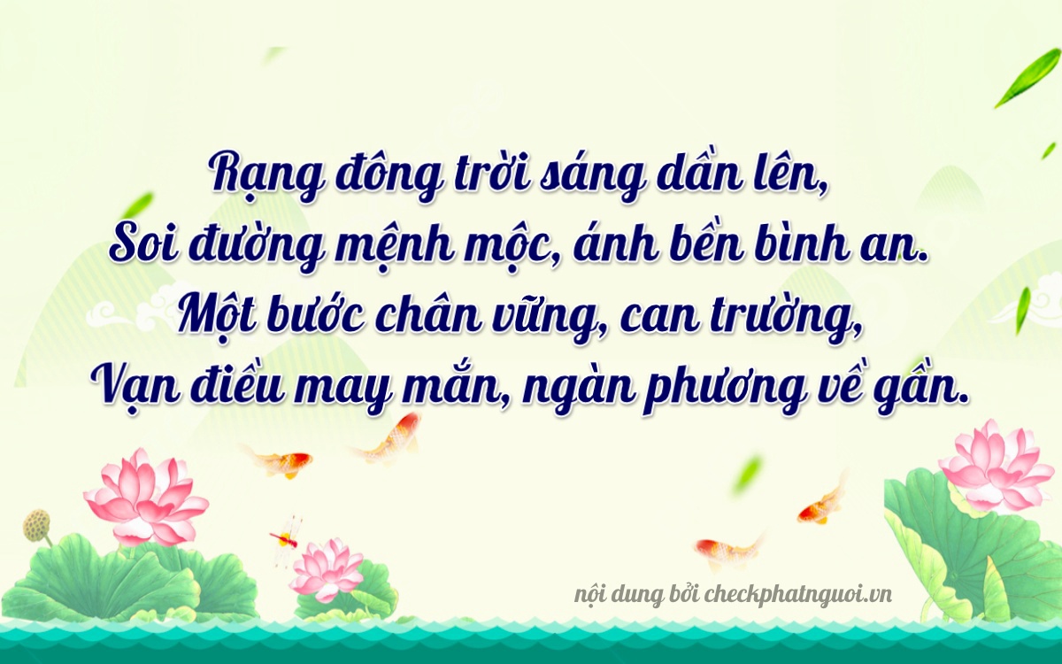 Bài thơ ý nghĩa cho <b>biển số 61A-01134</b> tại website checkphatnguoi.vn