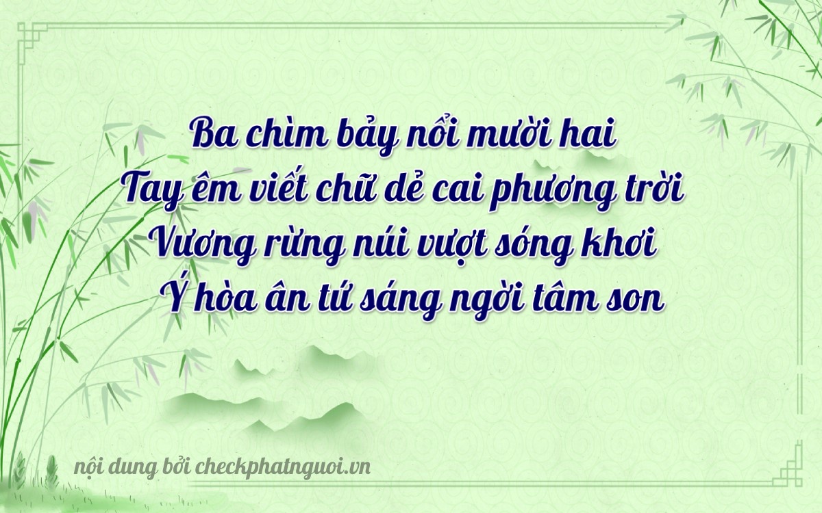 Bài thơ ý nghĩa cho <b>biển số 61A-03692</b> tại website checkphatnguoi.vn