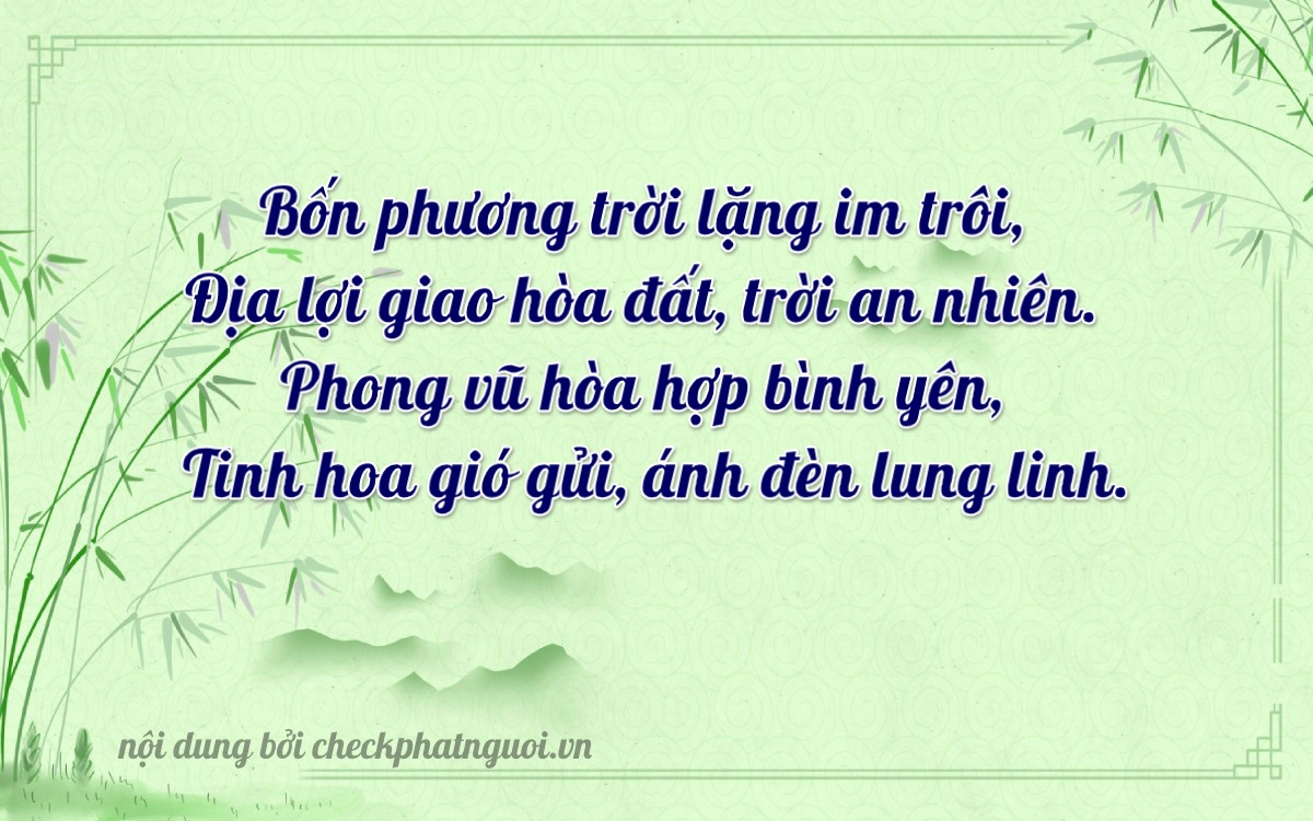 Bài thơ ý nghĩa cho <b>biển số 61A-08479</b> tại website checkphatnguoi.vn