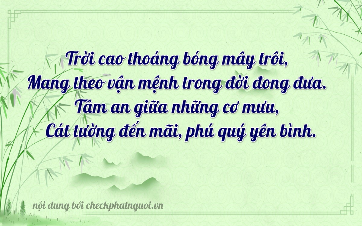 Bài thơ ý nghĩa cho <b>biển số 61A-17357</b> tại website checkphatnguoi.vn