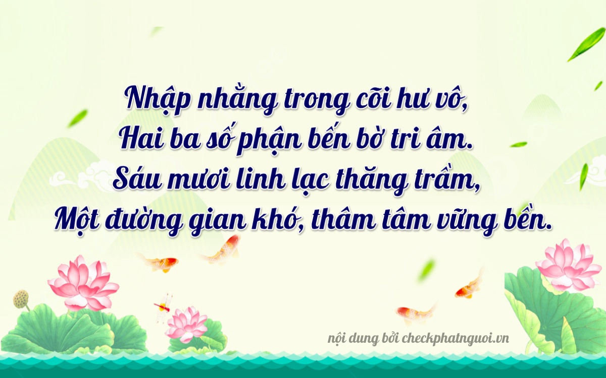 Bài thơ ý nghĩa cho <b>biển số 61A-23081</b> tại website checkphatnguoi.vn