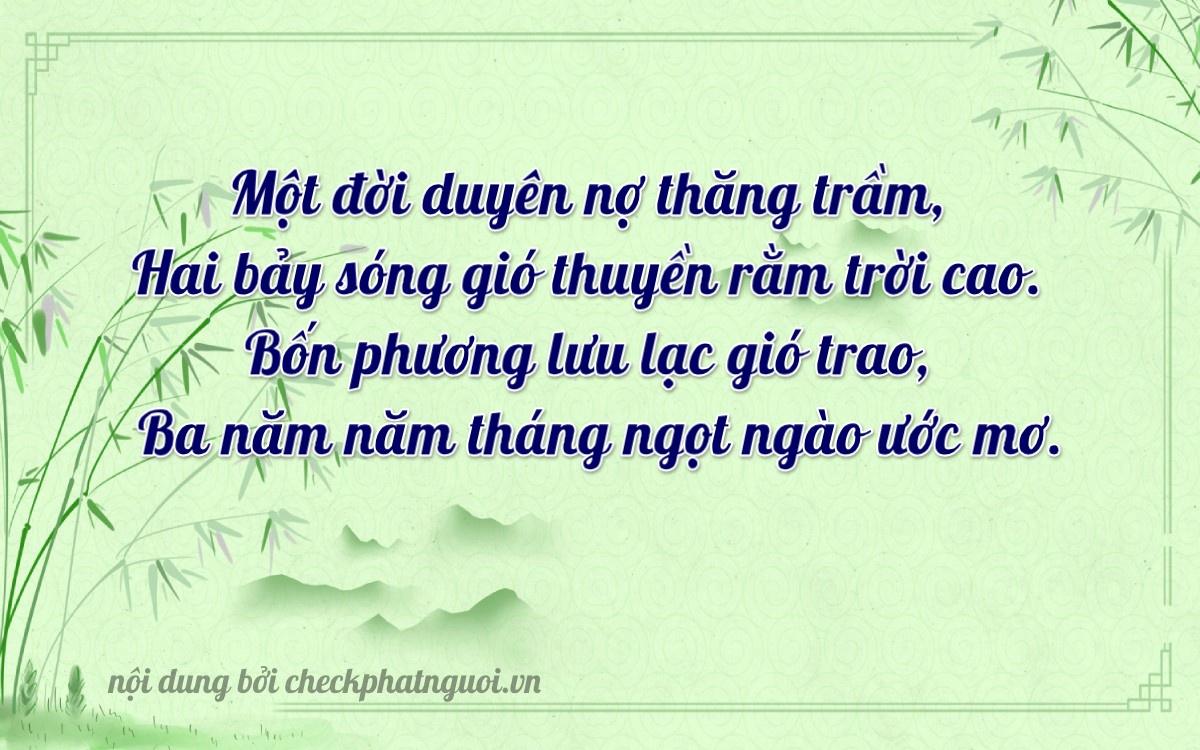 Bài thơ ý nghĩa cho <b>biển số 61A-24735</b> tại website checkphatnguoi.vn