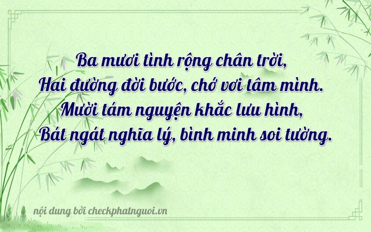 Bài thơ ý nghĩa cho <b>biển số 61A-33218</b> tại website checkphatnguoi.vn