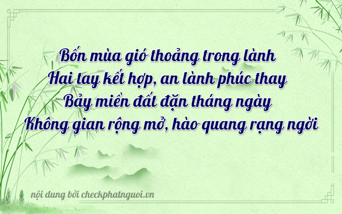 Bài thơ ý nghĩa cho <b>biển số 61A-42707</b> tại website checkphatnguoi.vn