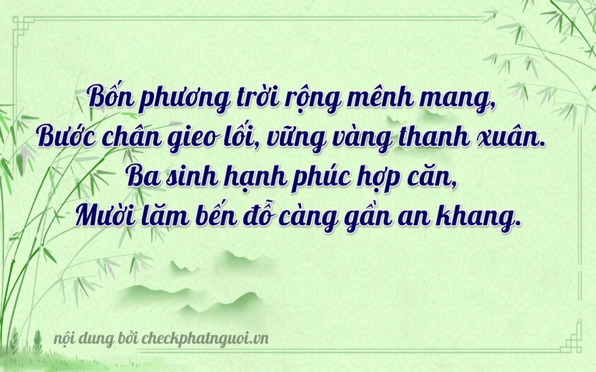 Bài thơ ý nghĩa cho <b>biển số 61A-44319</b> tại website checkphatnguoi.vn