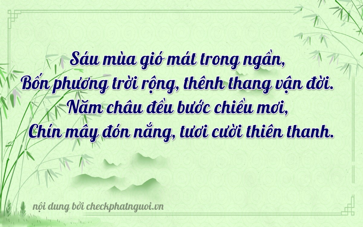 Bài thơ ý nghĩa cho <b>biển số 61A-46059</b> tại website checkphatnguoi.vn