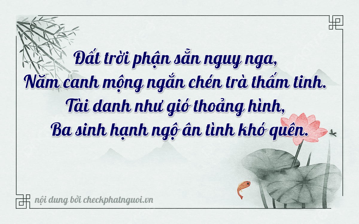 Bài thơ ý nghĩa cho <b>biển số 61A-49553</b> tại website checkphatnguoi.vn