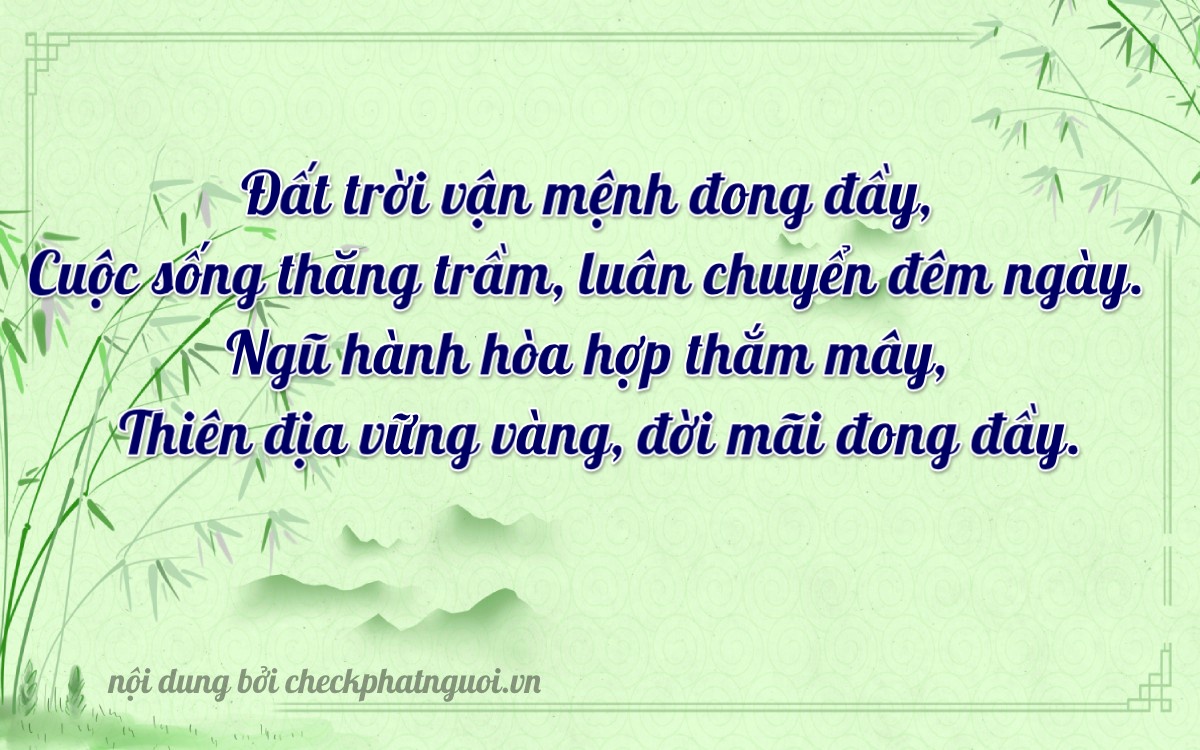 Bài thơ ý nghĩa cho <b>biển số 61A-50585</b> tại website checkphatnguoi.vn