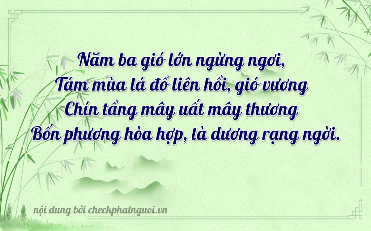 Bài thơ ý nghĩa cho <b>biển số 61A-53894</b> tại website checkphatnguoi.vn