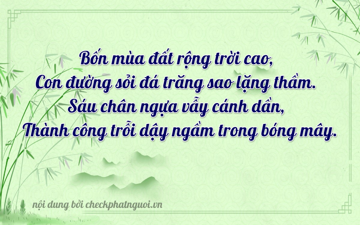 Bài thơ ý nghĩa cho <b>biển số 61A-70436</b> tại website checkphatnguoi.vn