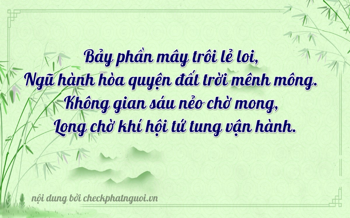 Bài thơ ý nghĩa cho <b>biển số 61A-75056</b> tại website checkphatnguoi.vn